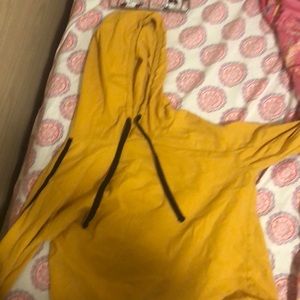 Yellow mustard crop top